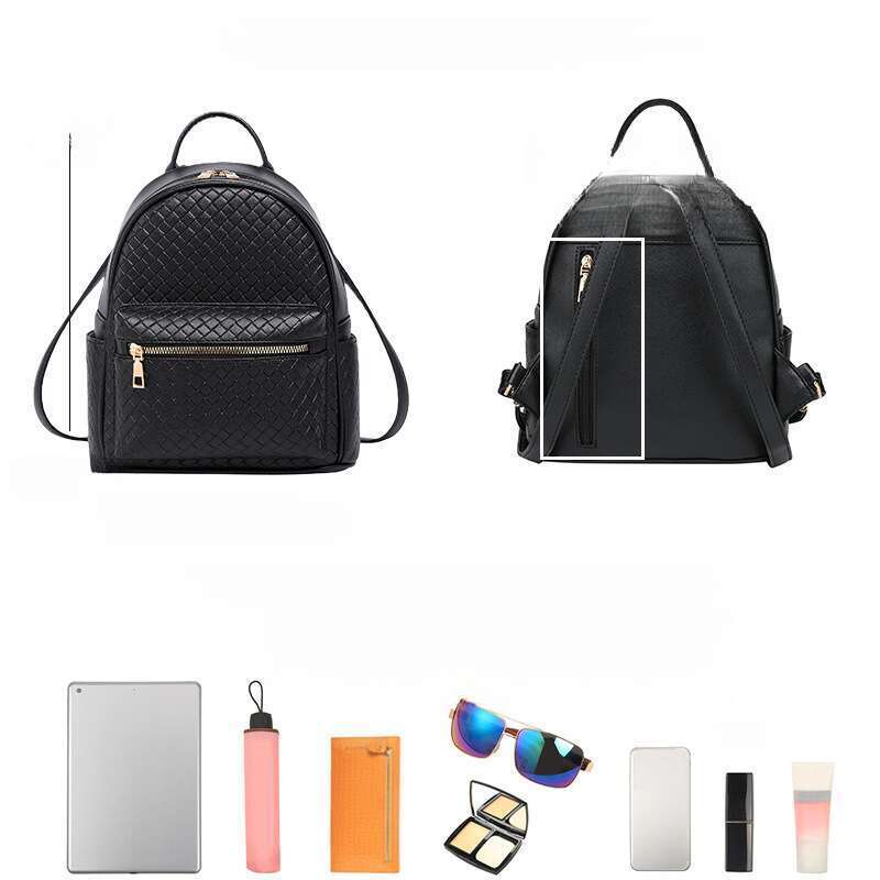 Women Shoulder Bag 2021 New Tide Casual PU Soft Leather Embossed Ladies Small Backpacks_voghion.com