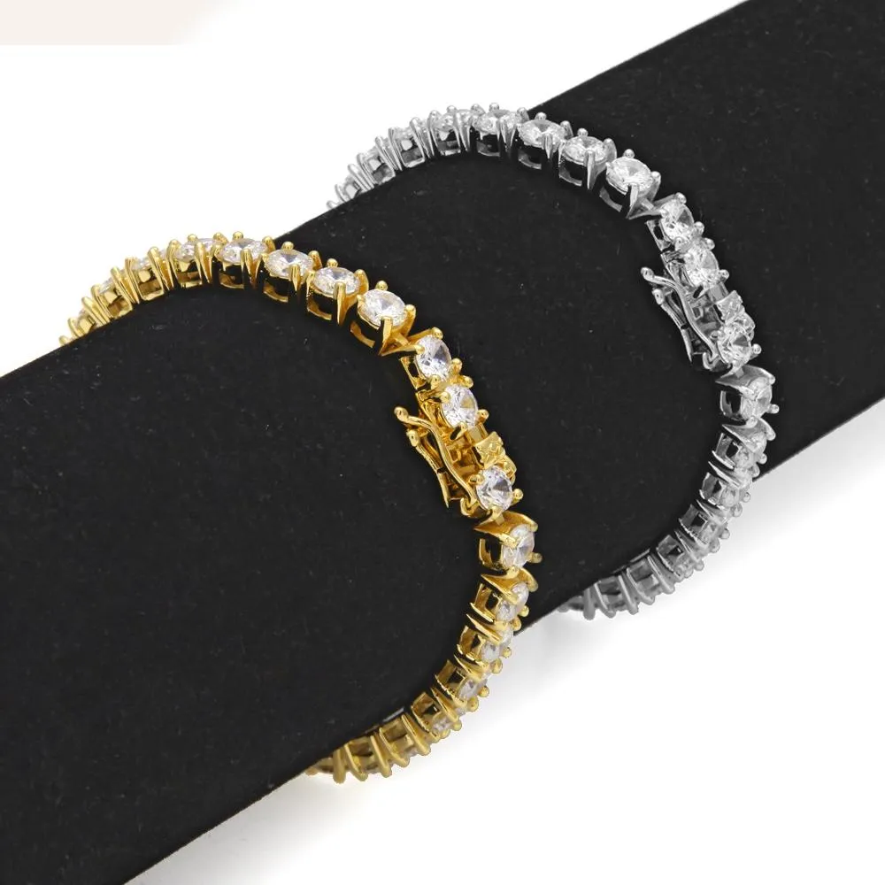 Gold Plated Cubic Zirconia Tennis Chain Barefoot Ankle Bracelet Full Diamond Anklet Foot Jewelry Gift Men & Women for_voghion.com