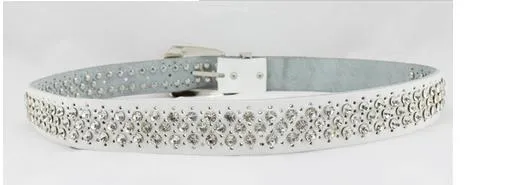 Rhinestone bälte för kvinnor i läder med kristaller midjebälte_voghion.com