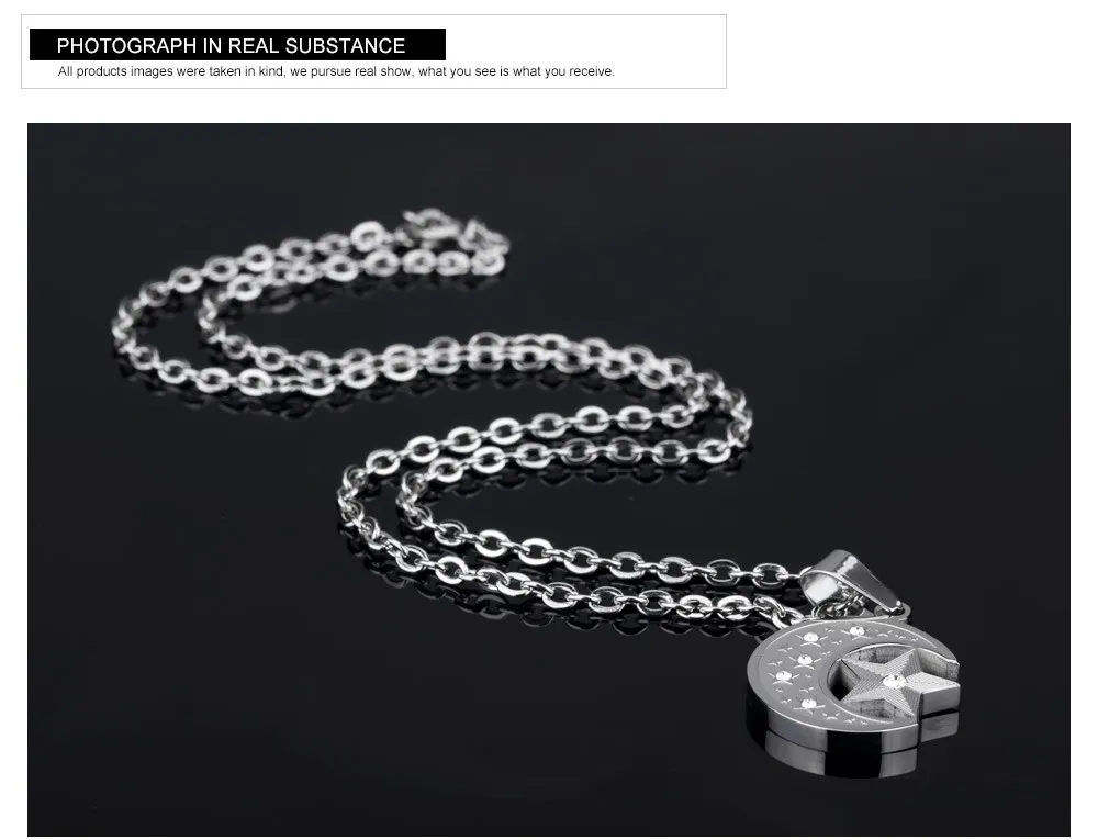 Trendy Titanium Stainless Steel Moon Pentagrampendant Necklace For Men Women Link Chain Cubic Zircon Star Charms Womens_voghion.com