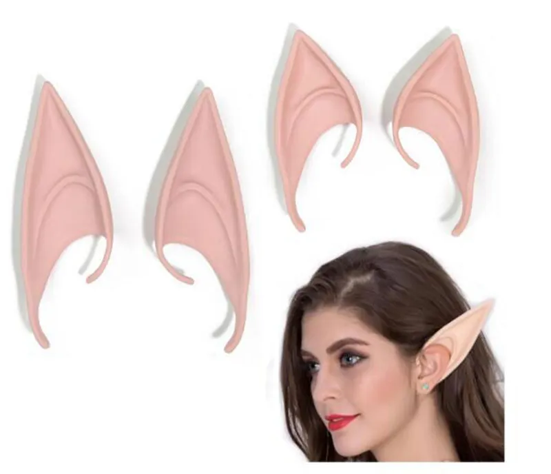 Urechi de elf misterioase, accesorii de cosplay, latex moale, proteză falsă, măști de petrecere de Halloween, mască Cos_voghion.com