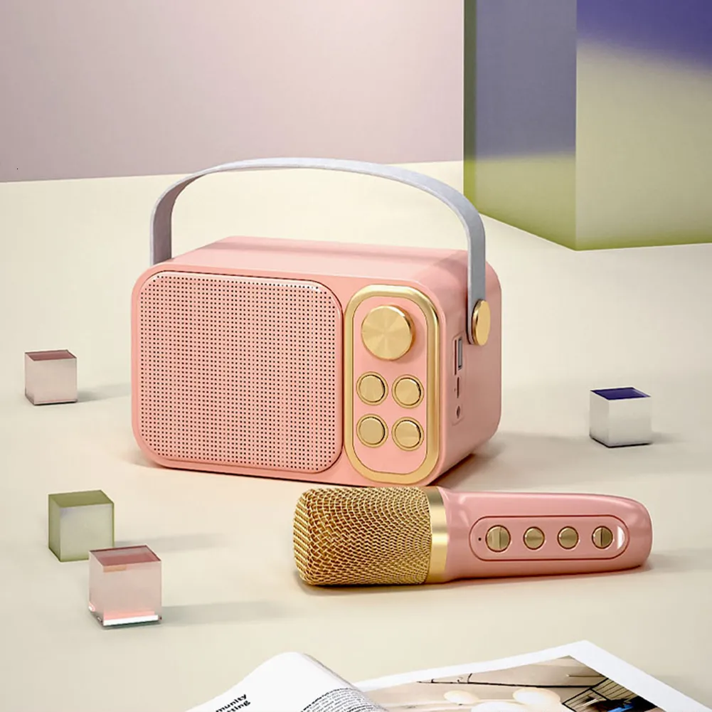 Microphones Bluetooth Speaker Classical Retro Players Karaoke Stereo Sound Portable Mini Speakers Subwoofer Home Travel_voghion.com