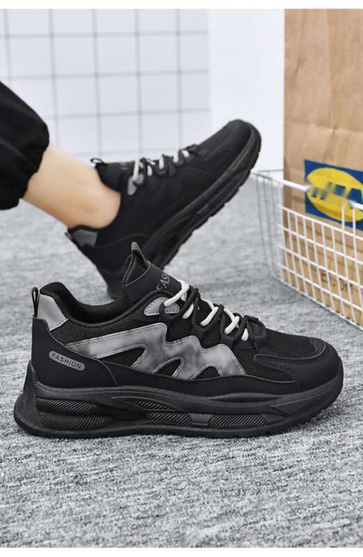 Scarpe da papà casual sportive con suola spessa e versatili alla moda da uomo, in rete traspirante, primavera 2025_voghion.com