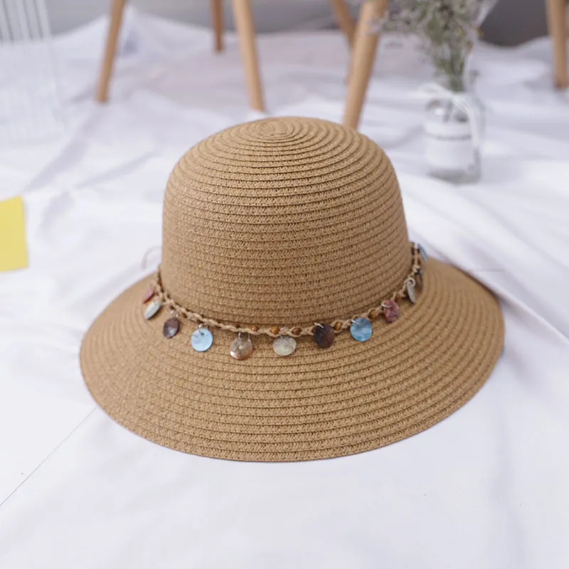 Straw Hat For Women And Kids Bowknot Straw Visor Summer Hat_voghion.com