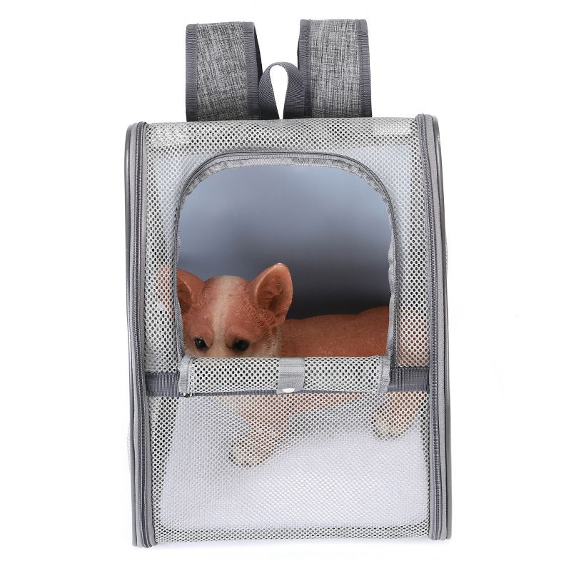 Mesh atmungsaktive Tasche, Rucksack Hunde und Katzen, praktisch zum Ausgehen, Haustiertasche_voghion.com