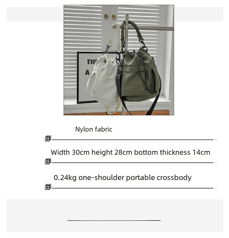 Lässige Schwimmtasche Große Kapazität Nylon Unterarm-Eimertasche Hochwertige tragbare Turntasche mit Kordelzug_voghion.com
