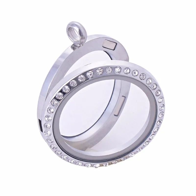 Pendant Necklaces Jewelry Gift For Mom Mother Is The World Engraved Magnetic Floating Locket Birthstones Charm Necklace_voghion.com