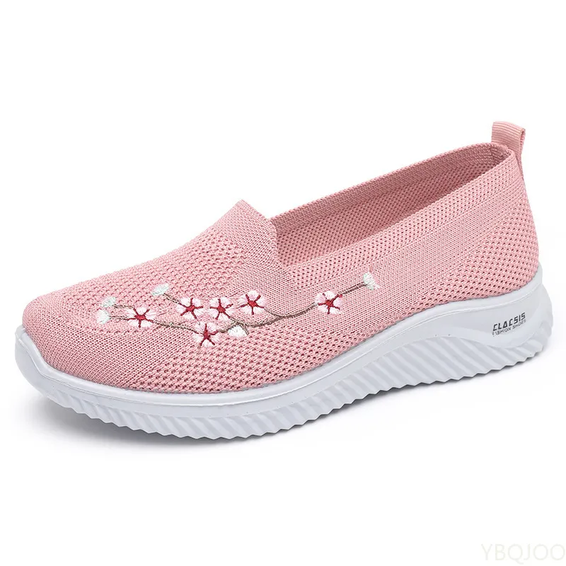 Chaussures de marche décontractées à enfiler pour femmes, baskets tendance et polyvalentes, souples et confortables, légères et respirantes_voghion.com