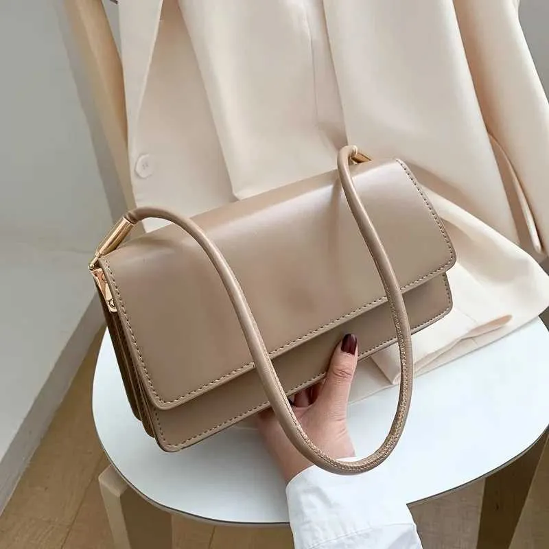 Designer Bag New simple shoulder PU leather armrest solid color womens handbag casual girl small square bag Y241115_voghion.com