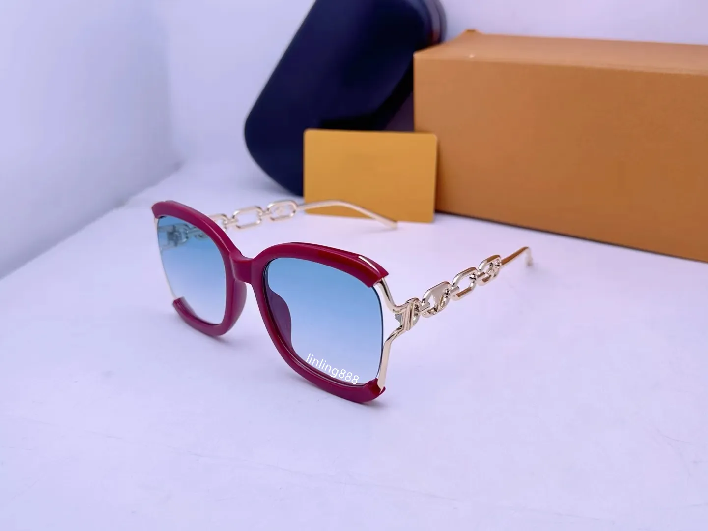 Gafas de sol de diseño para mujer, estilo clásico de verano, moda 8877, gafas con marco de metal y tablón, lentes con protección UV_voghion.com
