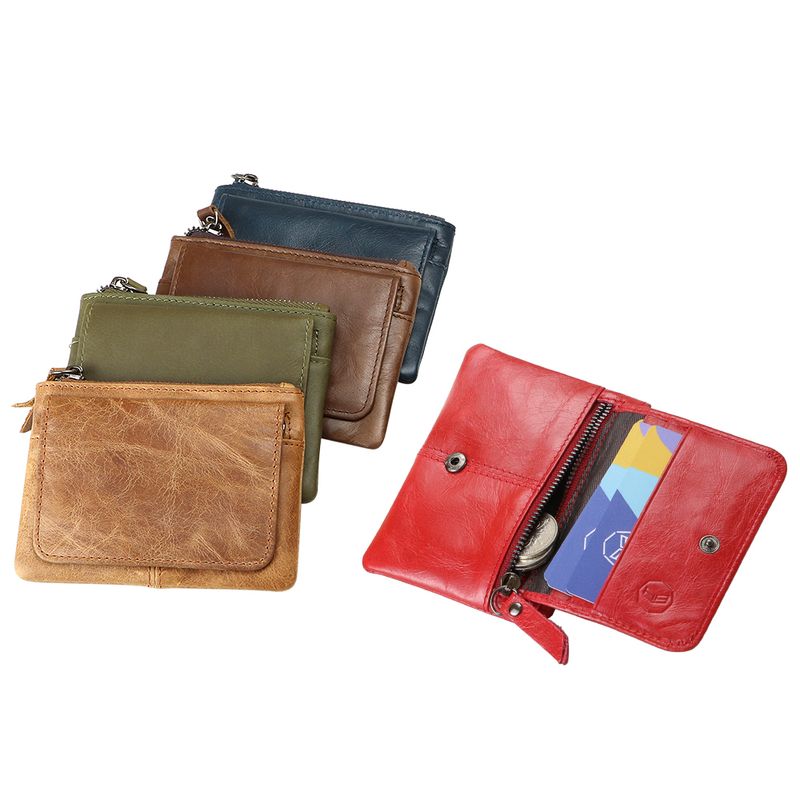 URBAN MASTER r Kurze Retro-Geldbörsen Unisex, Kreditkartenetui aus Leder, perfekte Geldbörse mit einfarbiger Klappe für_voghion.com