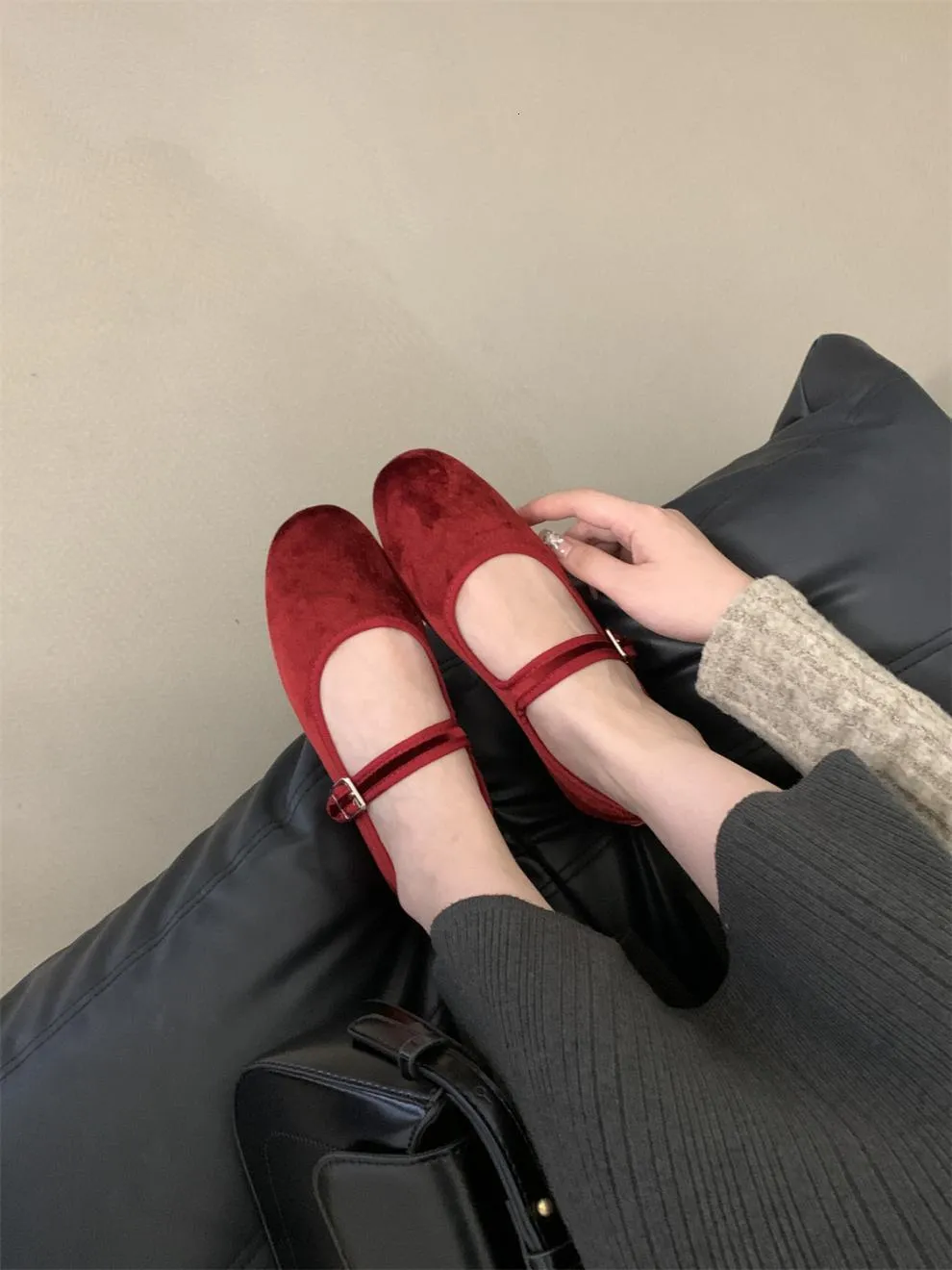Mary jane instappers voor dames comfortabele platte schoenen_voghion.com
