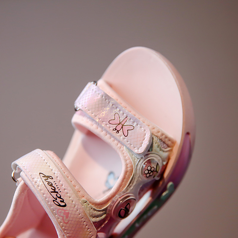 2024 New Children's Princess Elsa Beach Shoes Trendy Brand Big Girl's Summer Sandals_voghion.com