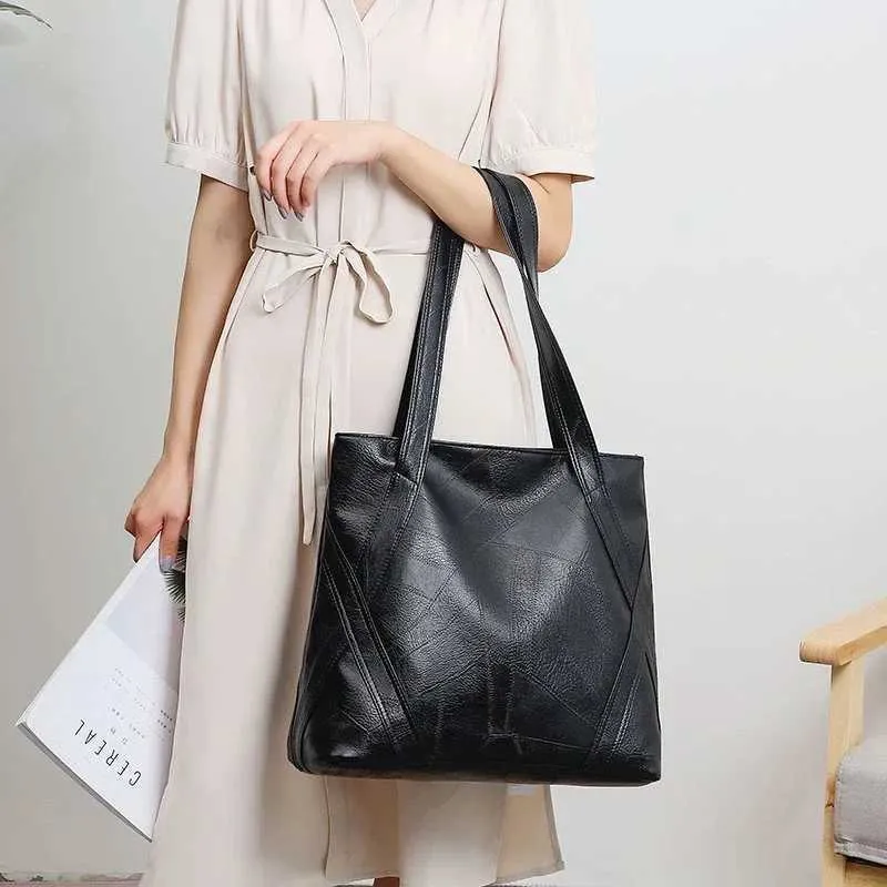 Women's Shoulder Bag Pu Leather Commuter Handbag Large Capacity_voghion.com