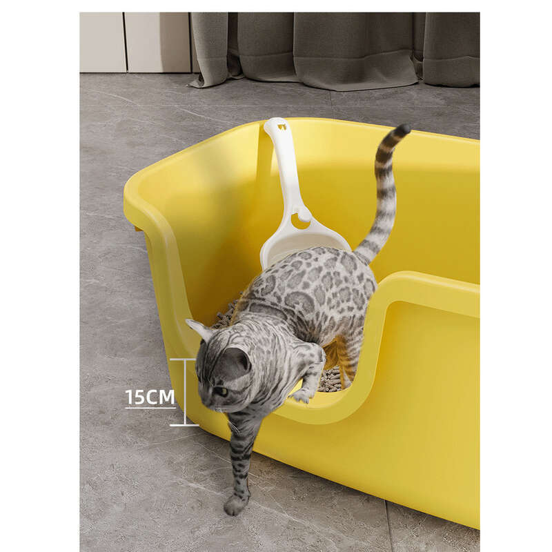 Cat Oversized, Semi Enclosed, Open Toilet, Splash, Anti Belt Sand Litter Basin, Cat Supplies_voghion.com
