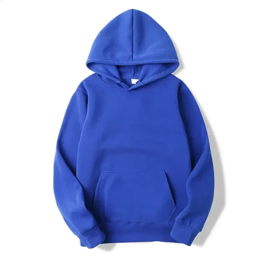 Trendy Loose Outono Inverno Homens e Mulheres Fleece Sports Sweatshirt Cor Sólida Pullover Casal Moda Hoodie S-3XL_voghion.com