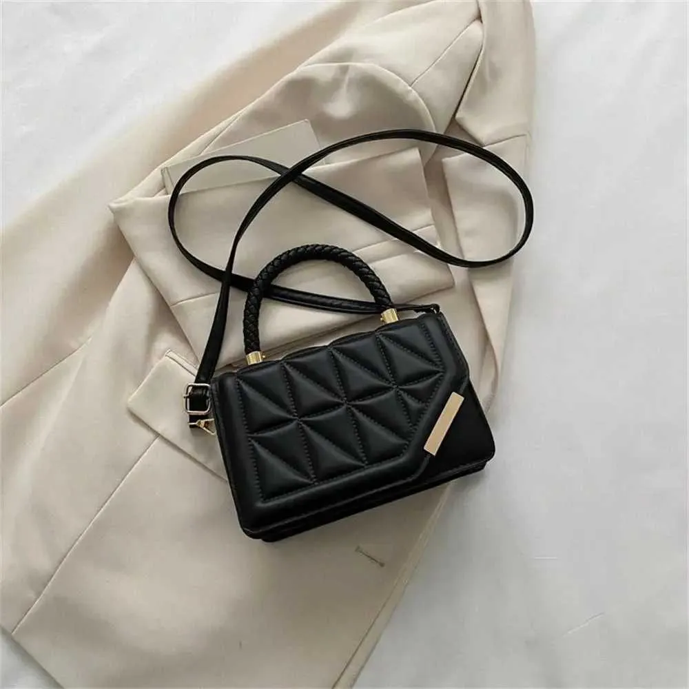 Mode PU Leder Plaid Messenger Schulter Tasche Damen Einfarbig Handtaschen Freizeit Stilvolle Umhängetaschen Für_voghion.com