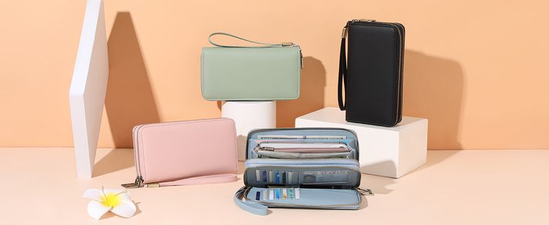 Brieftasche damen lange mode große kapazität multi-karte brieftasche doppel-reißverschluss_voghion.com