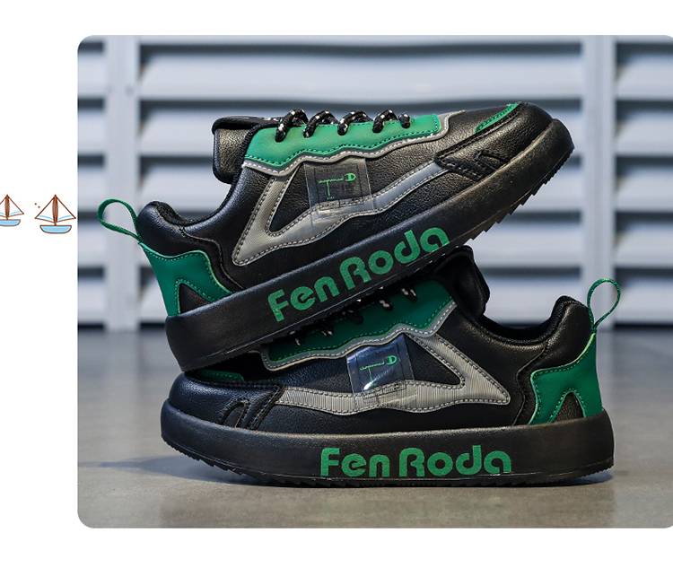 Modische Sneaker Aus Leder Für Jungen Herbst Winter Schuhe_voghion.com