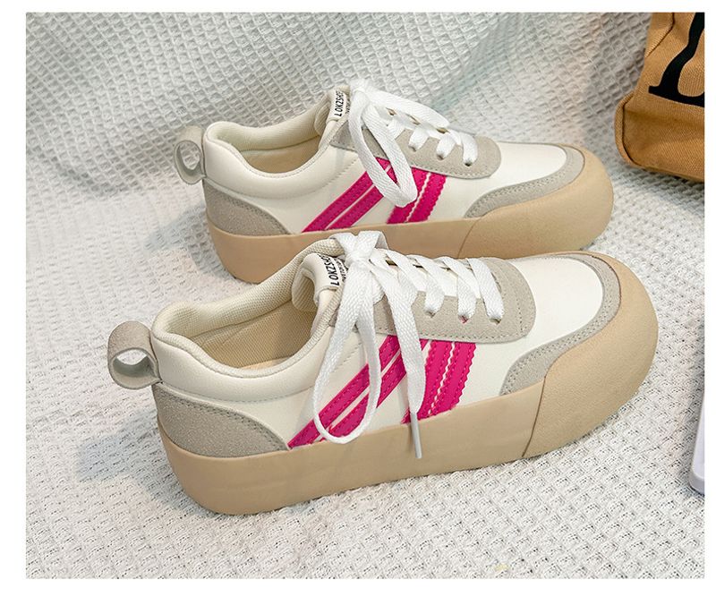 Ragazza vigorosa, versatile, con suola spessa, allenamento tedesco, piccola tavola bianca, scarpe sportive Instagram primavera 2024 da donna_voghion.com
