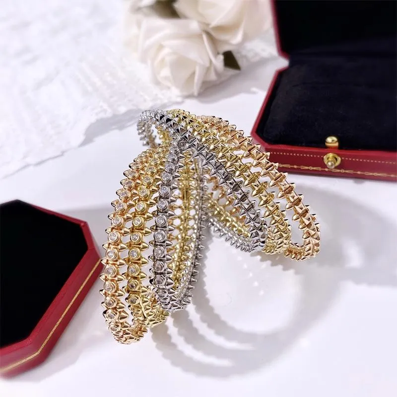 Link, Chain Selling European Women's Jewelry Rivet Rose Gold Bracelet Fashion Party_voghion.com