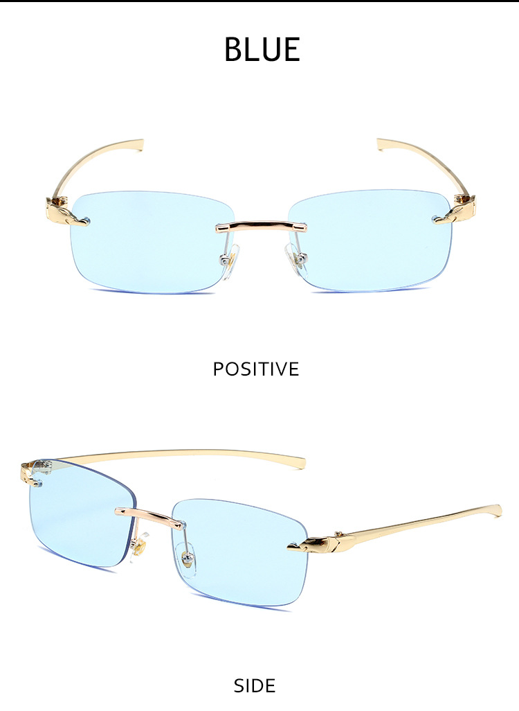 Leopard Head Frameless Sunglasses – High-End Small Frame For Women Fashion Trends Hot-selling_voghion.com