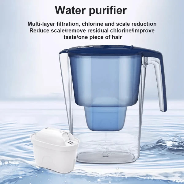Portable Water Filter Pitcher With Timer Display, 3.6L Capacity_voghion.com