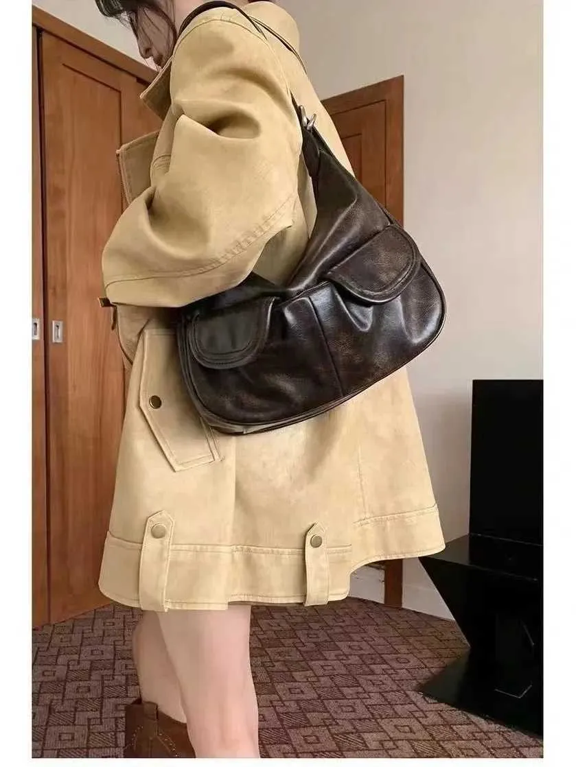 Vintage Kaffee Schulter Frauen Retro Neue Herbst Tasche Chic Casual Unterarm Tasche Weibliche Heiße Mädchen Y2k Handtasche Bolsa_voghion.com