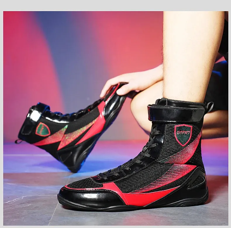 Wrestling Boots Professional Lightweight Breathable Mesh Trainers_voghion.com