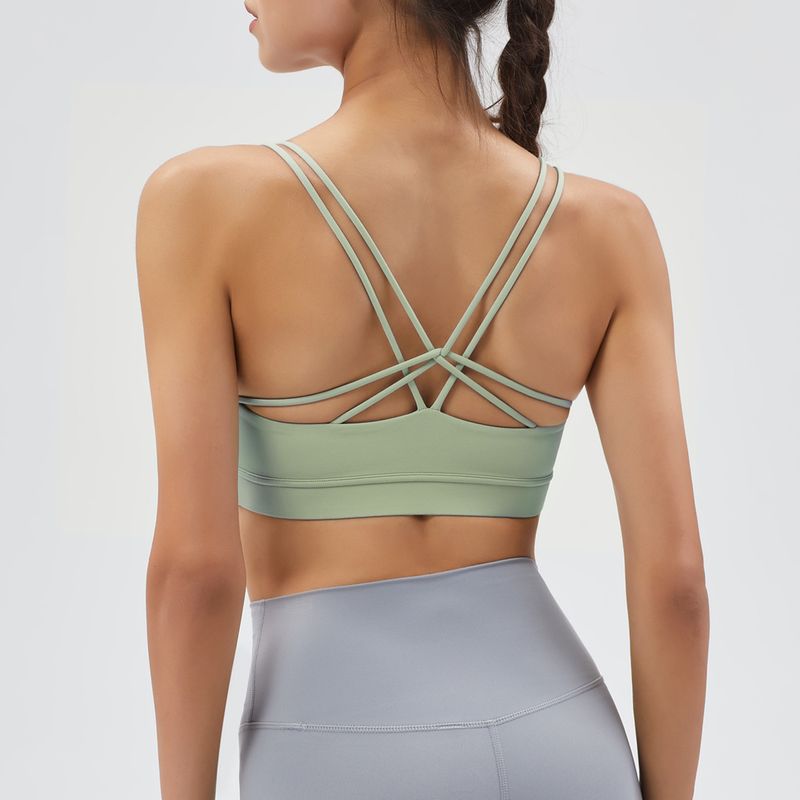 Zomerrugzak sportbeha met een mooie rug voor vrouwen, schokabsorberende medium hoge sterkte Fiess beha, elastisch_voghion.com