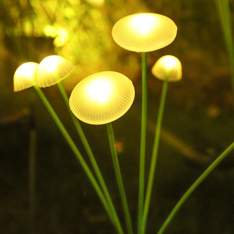 LED Solar Silikon Pilz Boden Stecker Quallen Outdoor Garten Hof Atmosphäre Dekoration Rasen Lampe_voghion.com