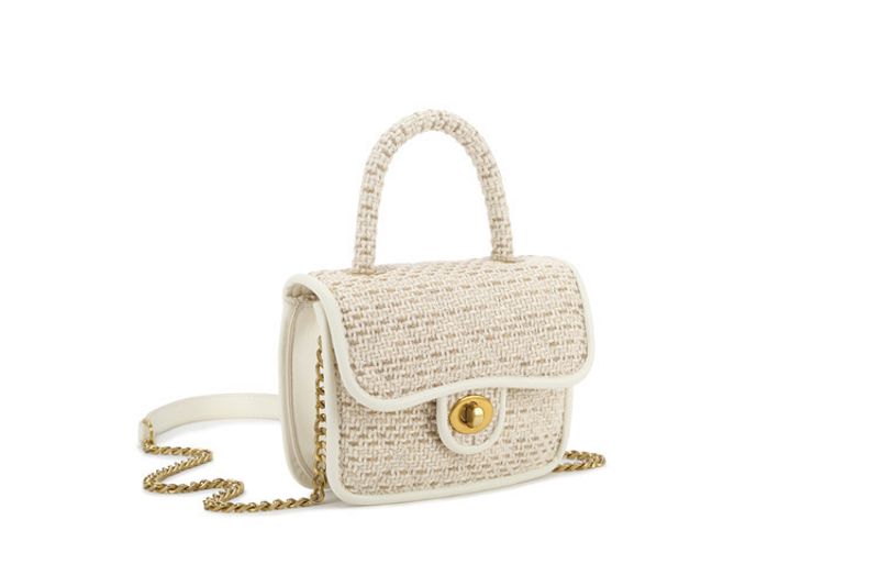Stil High-End-Textur Nischendesign Schloss Wolldiamantkette kleine quadratische Tasche Schulter Crossbody Handtasche_voghion.com