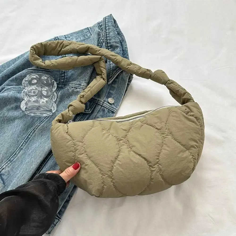 Gesteppte Umhängetasche Für Damen Große Puffy Schultertasche_voghion.com