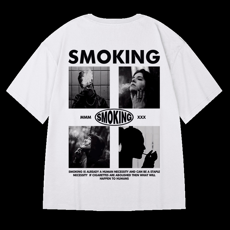 Short sleeved men's oversize trendy summer new loose couple outfit, dark and chubby oversized ins t-shirt_voghion.com