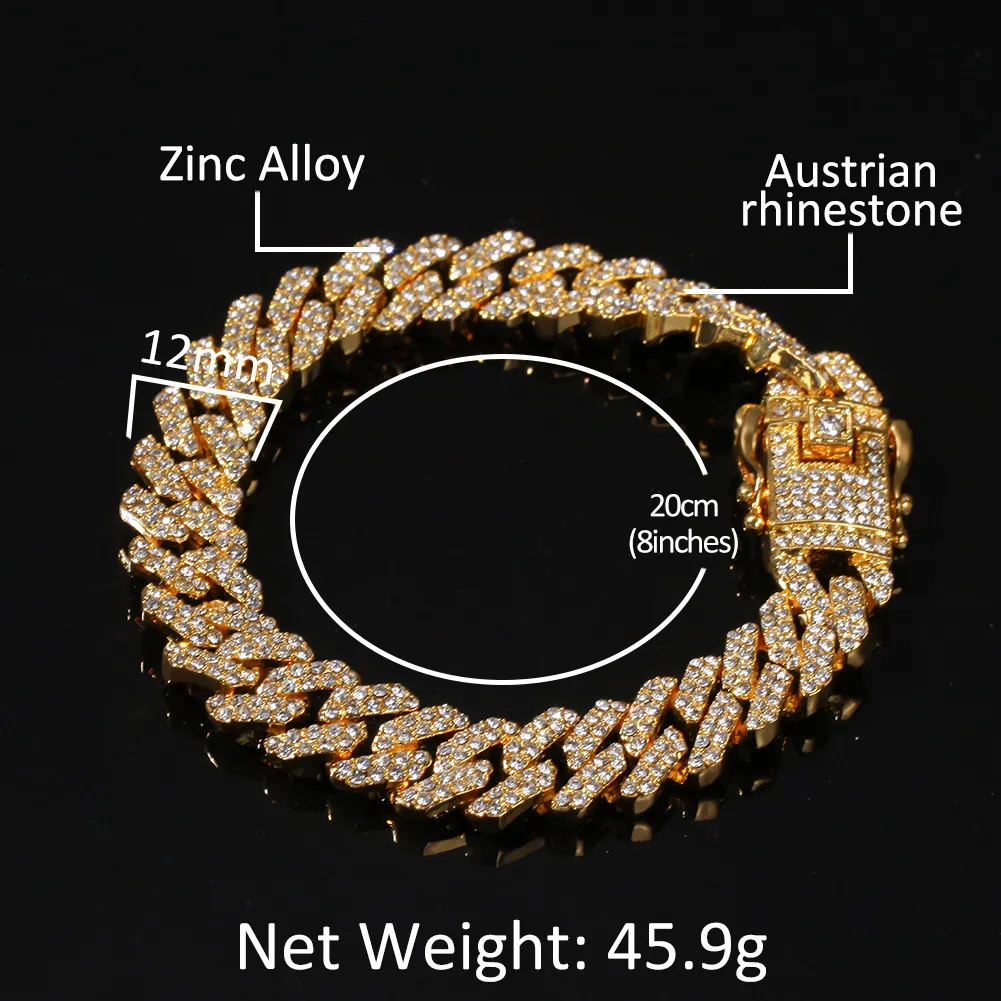 Set orologio bracciale e collana iced out da uomo finitura oro_voghion.com