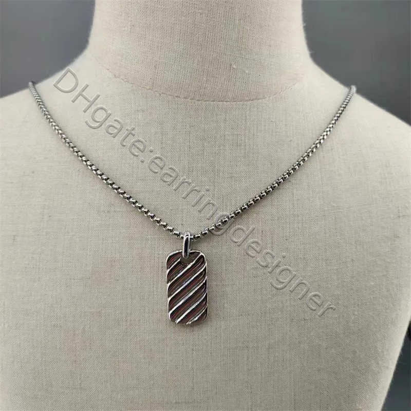 Collane 50cm Gioielli Argento Streamlined Designer Cz Uomo Collana Pendente Etichetta Donna Placcato Oro Cavo Combinazione Scatola_voghion.com