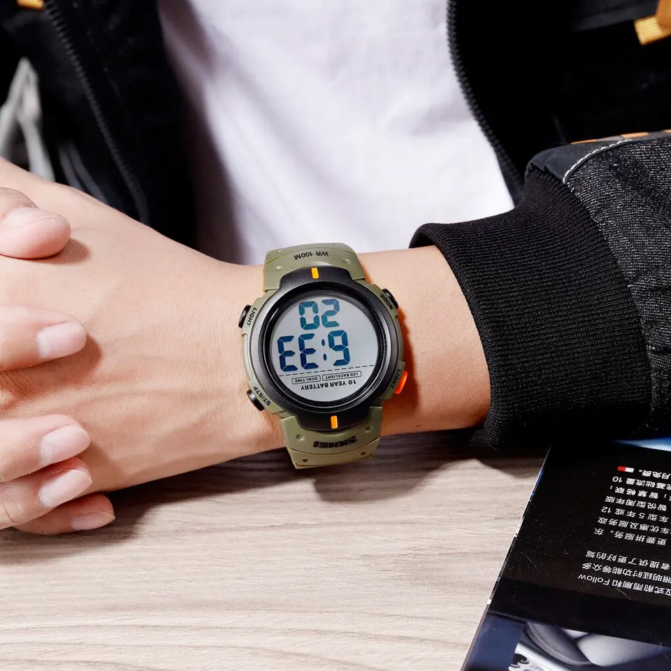 Digital Sport Watch For Men Waterproof Led Chronograph Clock_voghion.com