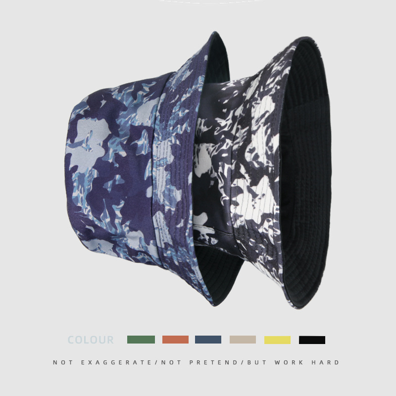 Sonnenschutz-Eimerhut für den Sommer, neuer breitkrempiger Eimerhut mit Camouflage-Druck, unverzichtbares Einzelstück für die Reise im Freien, beidseitig tragbar_voghion.com