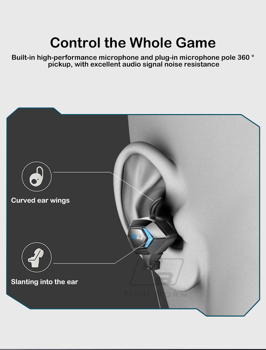2024 Auricolari da gioco Cuffie intrauricolari Auricolari cablati Auricolari Cuffie stereo con cancellazione del rumore Cuffie da gioco per computer con doppio microfono per telefono cellulare_voghion.com