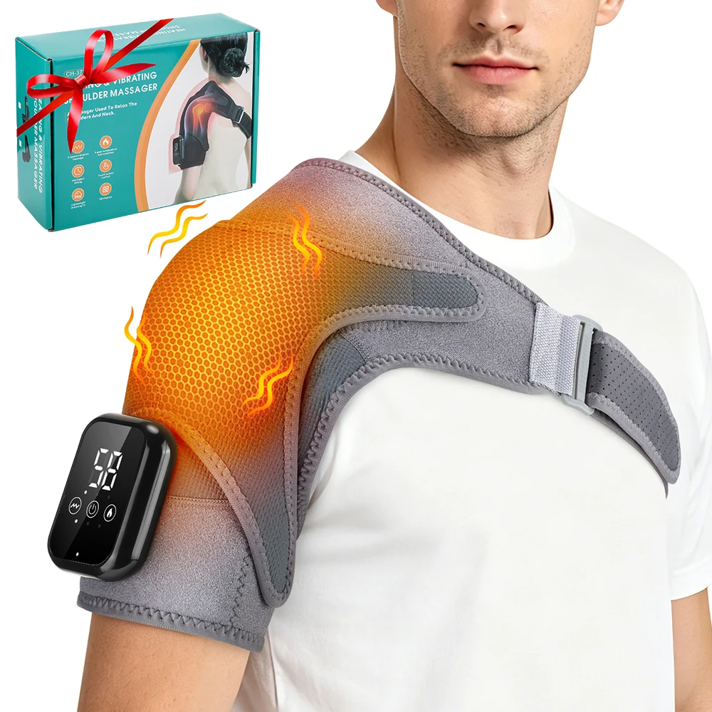 Cordless Shoulder Massage Belt With 3 Vibration Modes For Relief_voghion.com