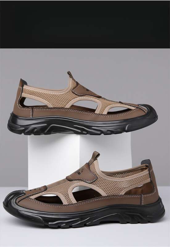 Herr Sommar Halkfria Hål Mesh Sandaler Herrskor_voghion.com
