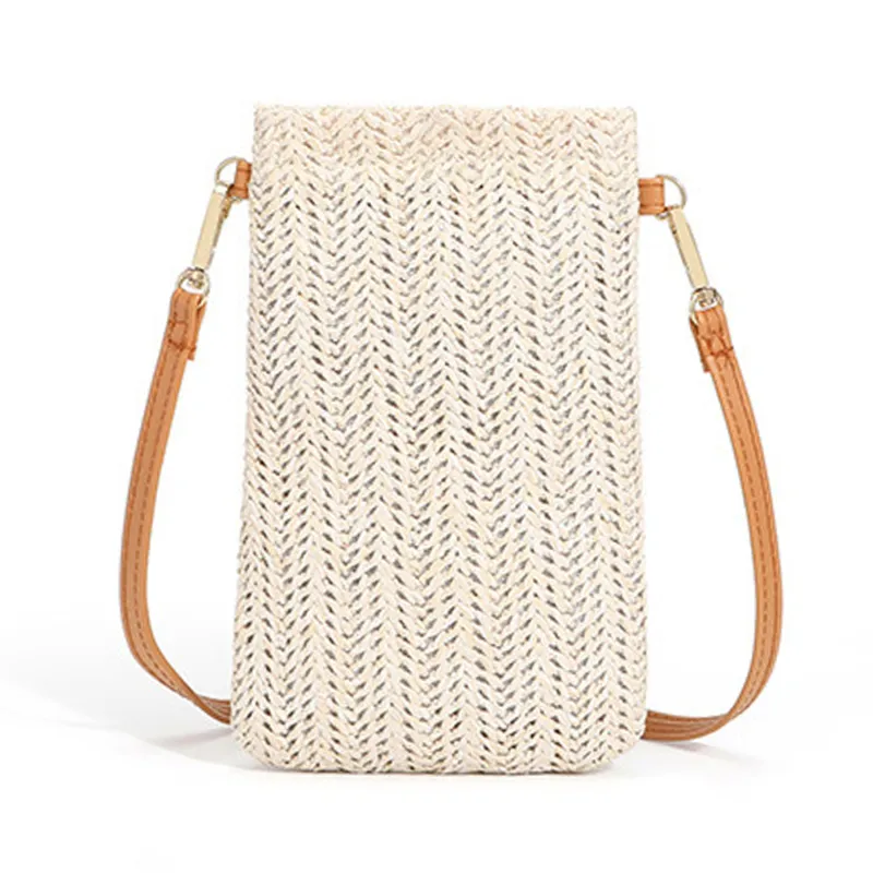 Brieftasche Frauen Diagonal Stroh Woven Handy Clutch Tasche Damen Sommer Strand Reise Weibliche Mini Geldbörse Karte Halter_voghion.com