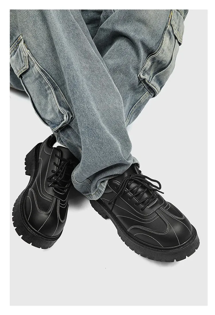 Homens casuais rendas até estilo britânico sola grossa oxfords de alta qualidade derby moda confortável sapatos ao ar livre masculino 39-44_voghion.com