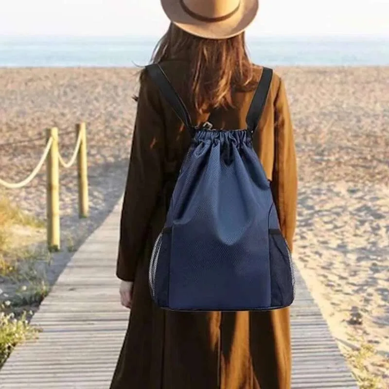Fiess Travel kültéri sport húzózsinóros hátizsák nagy kapacitású edzőterem úszás strand kosárlabda táska_voghion.com