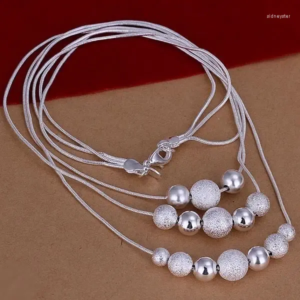 Catene Multi Beans Collane Bella Collana Placcata Argento Per Le Donne All'ingrosso Ciondolo Regali Di Natale Gioielli Di Moda N020_voghion.com