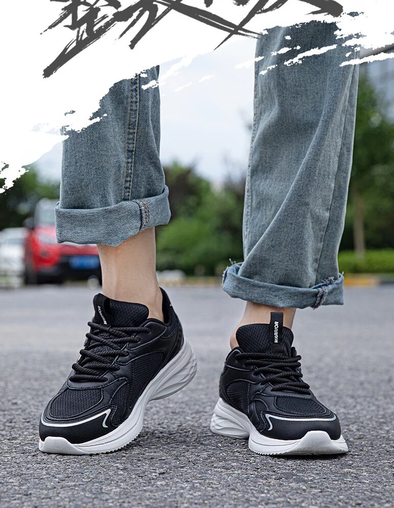 Dad's Instagram Spring and Autumn 2024 New Men's Mesh Black Sports Trendy _voghion.com