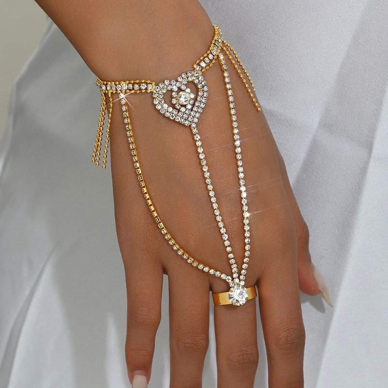 Damen Armband Mit Ring Und Schmetterling In Strass Optik Luxus_voghion.com
