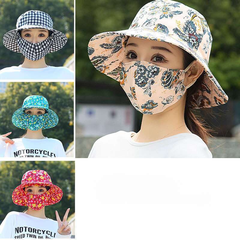 Güneş Koruyucu Maske, Entegre Çay Toplama, Açık Hava Çalışması, UV Koruması, Geniş Kenarlı Güneş Şapkası, Yaz Bisikleti Gölgeliği_voghion.com