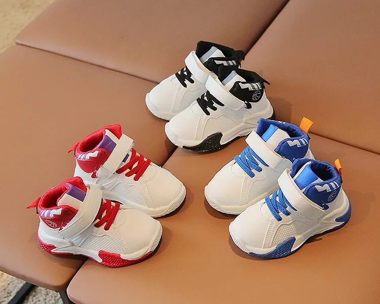 Kids Fashion High-top Sneakers For Boys Girls Sport Running Lightweight Children Casual Toddler Walking Shoes Sizes 21 -_voghion.com