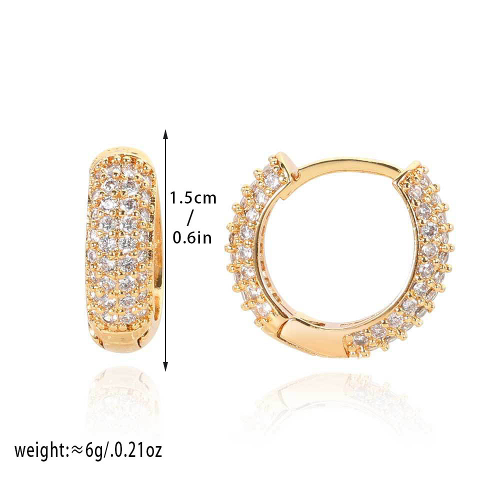 Hot selling Hip Hop Bubble Zircon Round Business Men's Punk Premium Earrings_voghion.com